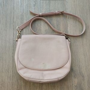 Kate Spade Bag Larchmont Avenue Saffron Pink Crossbody Saddle Bag